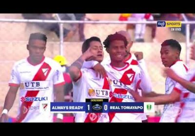45+2′ ¡Final del primer tiempo! Always Ready está venciendo a Real Tomayapo con gol de Salazar