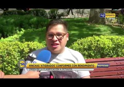 Hinchas ‘Atigrados’ conformes con rendimiento. Creen en la clasificación a Octavos.