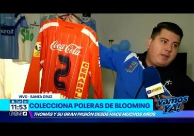 Colecciona poleras de Blooming. Thomás y su gran pasión desde hace muchos años.
