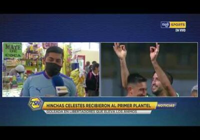 🚨Hinchas celestes recibieron al primer plantel. Golearon en Libertadores que eleva los ánimos.
