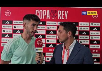 David García capitán del Osasuna habla después de haber perdido la final de la Copa del Rey🏆