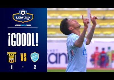 🏆82′ ¡Gol de Aurora! Jair Torrico define cruzado y con fuerza para anotar el segundo gol.