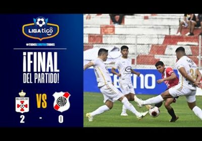 90+8′ ¡Final del partido! Gran triunfo de Real Santa Cruz sobre Nacional Potosí.