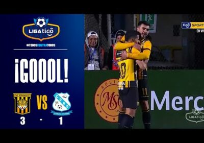 78′ ¡Gol de The Strongest! Michael Ortega aprovecha un rebote para anotar el tercer gol atigrado.
