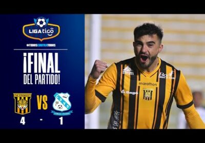 ¡Final del partido! The Strongest hace respetar su casa y goleó a Vaca Díez para seguir en la cima.