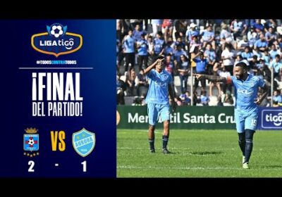 90+8′ ¡Final del partido! Valioso triunfo de Blooming sobre Aurora con goles de Rafinha y Arce.