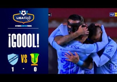 44′ ¡Gol de Bolívar! Ronnie Fernández llegó por derecha, enganchó y definió para abrir el marcador.