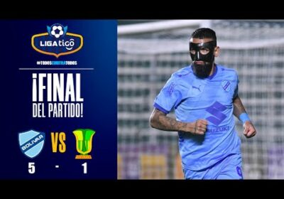 90+5′ ¡Final del partido! Bolívar volvió al triunfo en la Liga Tigo y goleó a Atlético Palmaflor.