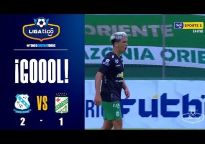 75′ ¡Gol de Oriente Petrolero! Cristian Álvarez aparece libre para conectar de cabeza y descontar