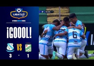 90+4′ ¡Gol de Vaca Díez! Juan Vogliotti anota el tercer gol local y liquida el partido en Cobija.