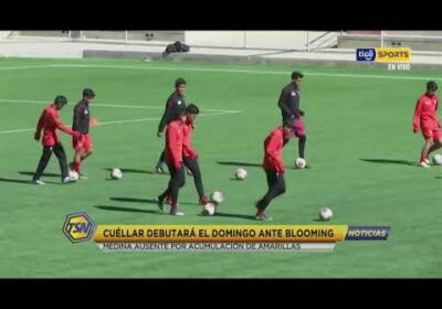 Cuellar debutará el domingo ante Blooming. Medina ausente por acumulación de amarillas.