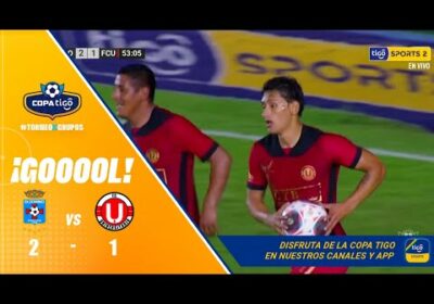 52′ ¡Gol de FC Universitario! Víctor Ábrego define rasante y cruzado para descontar el marcador