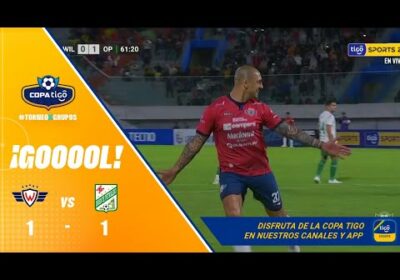61′ ¡Gol de Wilstermann! Ariel Nahuelpán igualó el marcador tras una correcta ejecución
