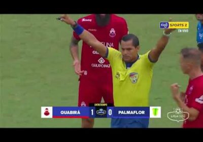 ¡Final del primer tiempo! Guabirá está venciendo a Atlético Palmaflor con gol de Sergio Llamas.
