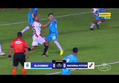¡Final del primer tiempo! en Santa Cruz con el marcador igualado entre Blooming y Nacional Potosí.
