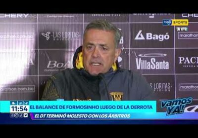 El balance de Formosinho luego de la derrota. El técnico terminó molesto con los árbitros.