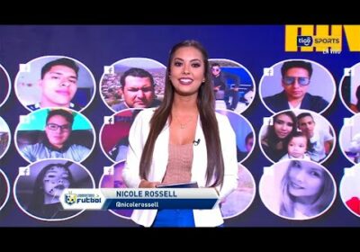 Nicole Rossell lee los mensajes de la voz del hincha tras el triunfo de Bolívar por Copa Libertadore
