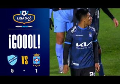 🏆 82′ ¡Gol de Bolívar! César Romero en contra para el quinto gol de Bolívar en el Hernando Siles.