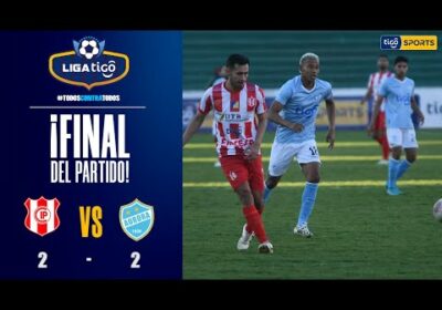 ¡Final del partido! División de honores en Sucre, Independiente igualó ante Aurora.