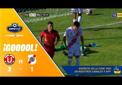 73′ ¡Gol de FC Universitario! Centro de Calicho que se desvía en Luis Torrico para el tercer gol.