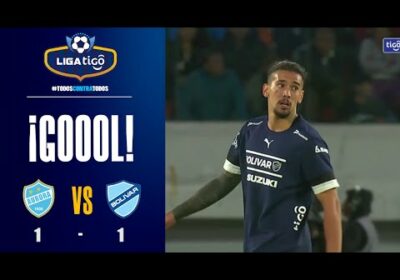 ¡Gol de Bolívar! Da Costa ganó por aire y de un cabezazo iguala el marcador en Cochabamba.