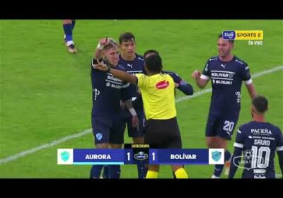¡Final del primer tiempo! marcador igualado entre Aurora y Bolíva.