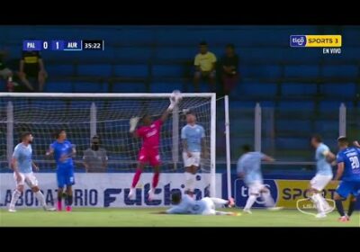 35′ ¡Estuvo cerca el empate! Buena jugada ofensiva de Atlético Palmaflor que finalizó Óscar Baldomar