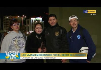 Los Viviani emocionados por el debut de Leonardo. La mamá se las jugó por su hijo.