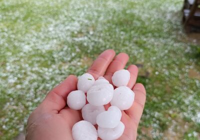 🇺🇾 | Granizo caído esta tarde en Uruguay