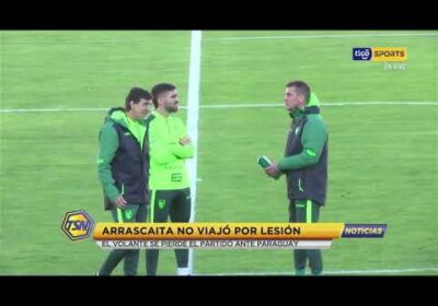 Arrascaita no viajó por lesión. El volante se pierde el partido ante Paraguay.