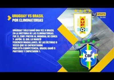 🔬  Datos sobre el partido de la fecha por Eliminatorias, Uruguay  vs. Brasil
