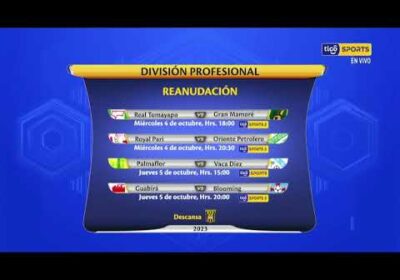 🔬 Ya empezamos a respirar la reanudación de la División Profesional en Bolivia 🤩.