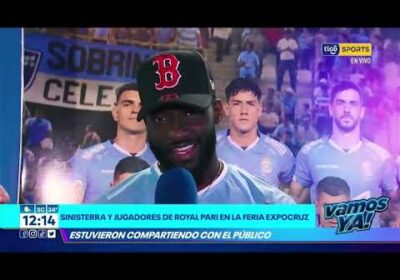 Sinisterrra y jugadores de Royal Pari en la Feria Expocruz, estuvieron compartiendo con el público.