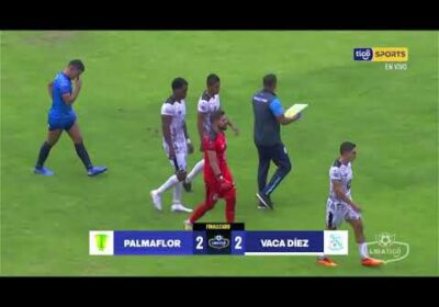 ¡Final del partido! Atlético Palmaflor no pudo en su casa y terminó igualando ante Vaca Díez.