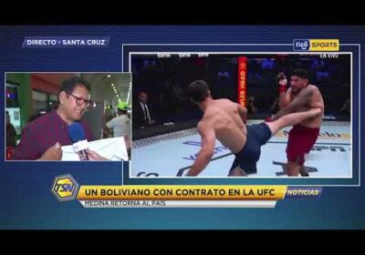 Un boliviano con contrato en la UFC retorna al país. La familia de Medina le da su bienvenida
