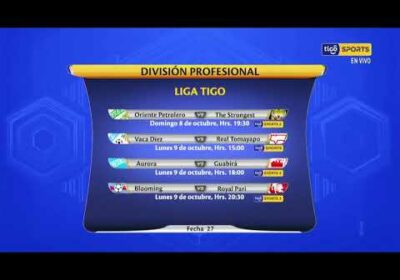 Repasamos los partidos que se vienen para este fin de semana en Liga Tigo.