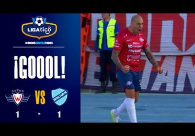🏆 24′ ¡Gol de Wilstermann! Ariel Nahuelpán no perdona dentro del área iguala el marcador.