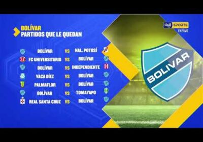 Mira el fixture que le queda a Bolívar. ¿podrá alcanzarle para remontar en el Torneo?