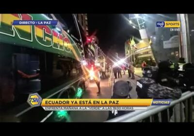 Así llegaba la Selección ecuatoriana a su hotel de concentración previo al partido frente a Bolivia.