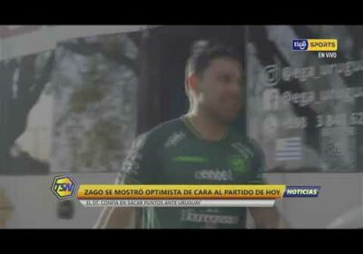 Zago se mostró optimista de cara al partido de hoy, el DT confía en sacar puntos ante Uruguay.