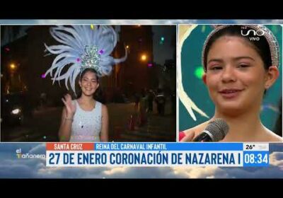 Nos visita Nazarena I, Reina del carnaval infantil