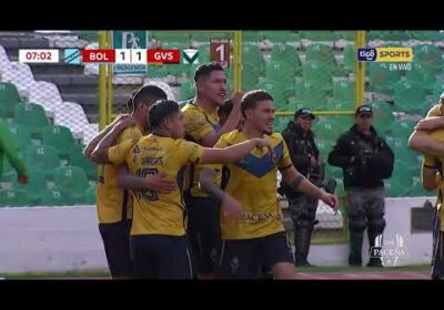 #CopaPaceña 🏆 06′ ¡Increíble GV San José! Augusto Seimandi anotó y da el empate en el Hernando Siles
