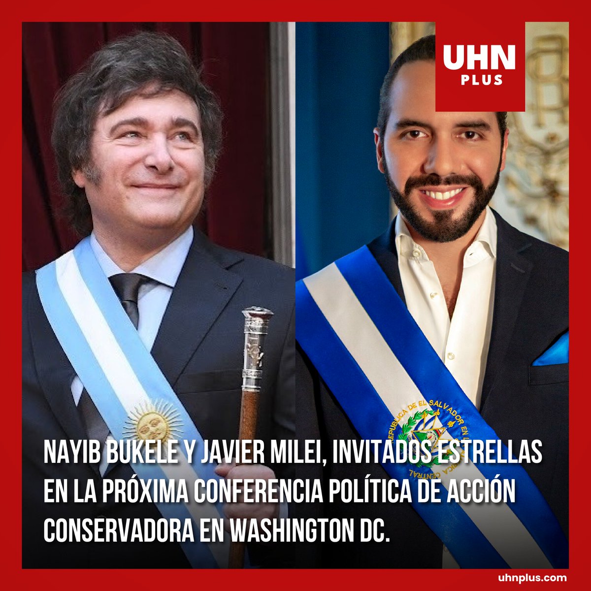 ÚLTIMA HORA Nayib Bukele, presidente de El Salvador, y Javier Milei