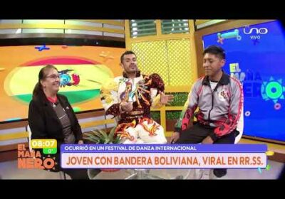 Luis Mamani, el joven que mostró la bandera boliviana en una presentación de bailarines peruanos