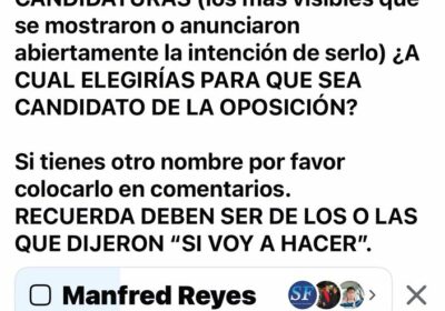 Participa del sondeo de opinión en : Dicen que una encuesta nacional definiría el…