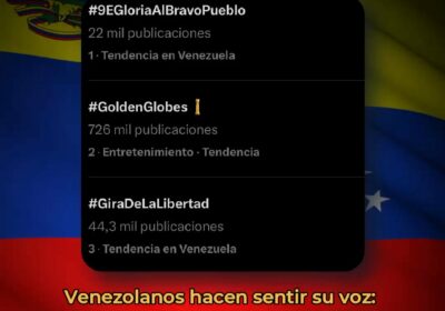🇻🇪 | ÚLTIMA HORA El hashtag #9EGloriaAlBravoPueblo se convierte en la tendencia número uno…