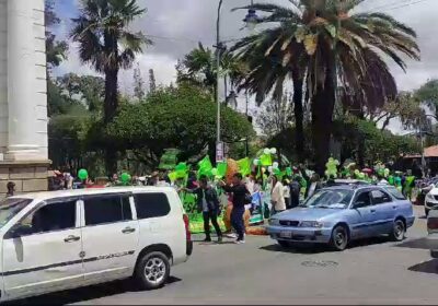 En Sucre se movilizan en respaldo a Manuel Baptista para que sea elegido presidente…