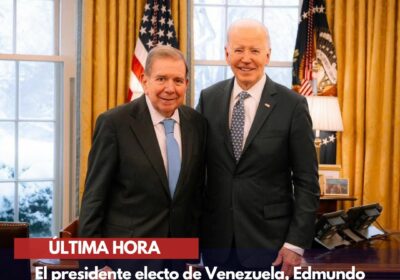 🇺🇸🇻🇪 | FOTO: El presidente electo de Venezuela, Edmundo González, junto al presidente de…