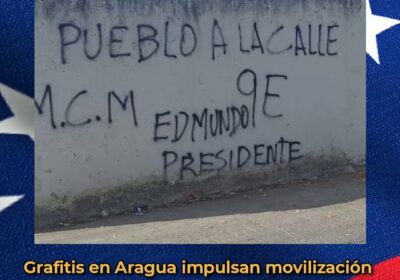 🇻🇪 | Nuevos grafitis en las paredes del estado Aragua llaman a la movilización…