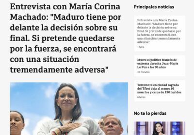 🇻🇪🇬🇧 | ÚLTIMA HORA María Corina Machado a la BBC: “Maduro enfrenta su final.…